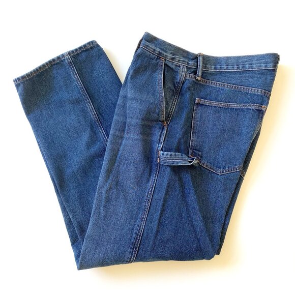 Gap Mens 90s Loose Carpenter Jeans 33x32 Relaxed Fit Dark Wash - Picture 4 of 12